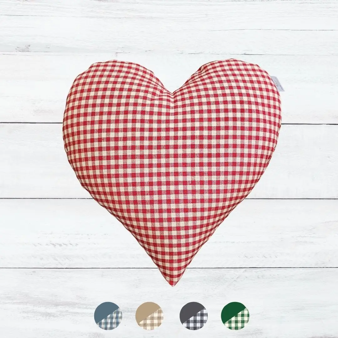 Cuscino a Cuore, Easy - Vichy Quadratino - Colori Vari