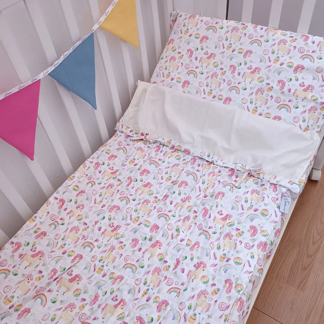 Zip&Dream Baby, Set da letto 60x125 completo, Little Unicorn - Lettini e culle - immagine 4